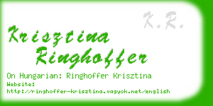 krisztina ringhoffer business card